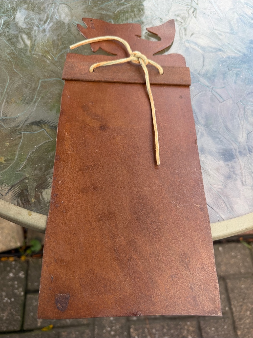 #Rustic Metal Fish notepad